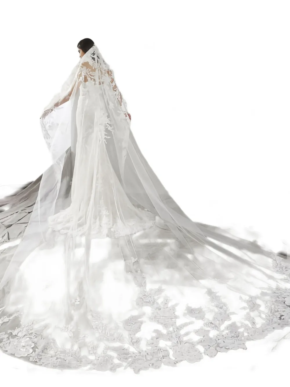 PRONOVIAS PARTY EDIT Hart maxi-bruidsjurk verfraaid met bloemen Wit