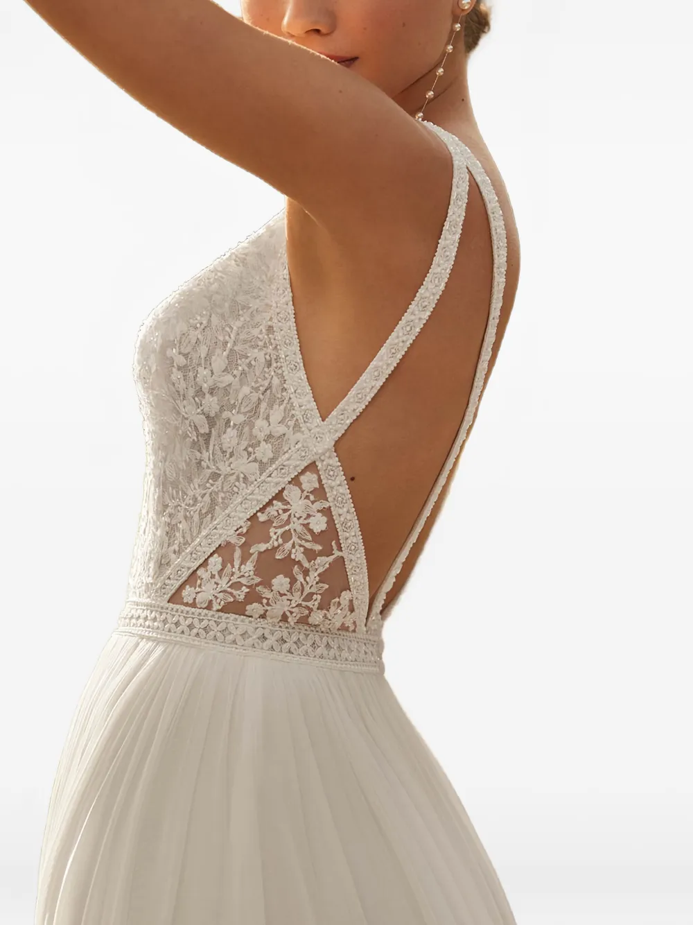 Rosa Clará  Glory lace-insert dress | Bridal Dresses | Image 2