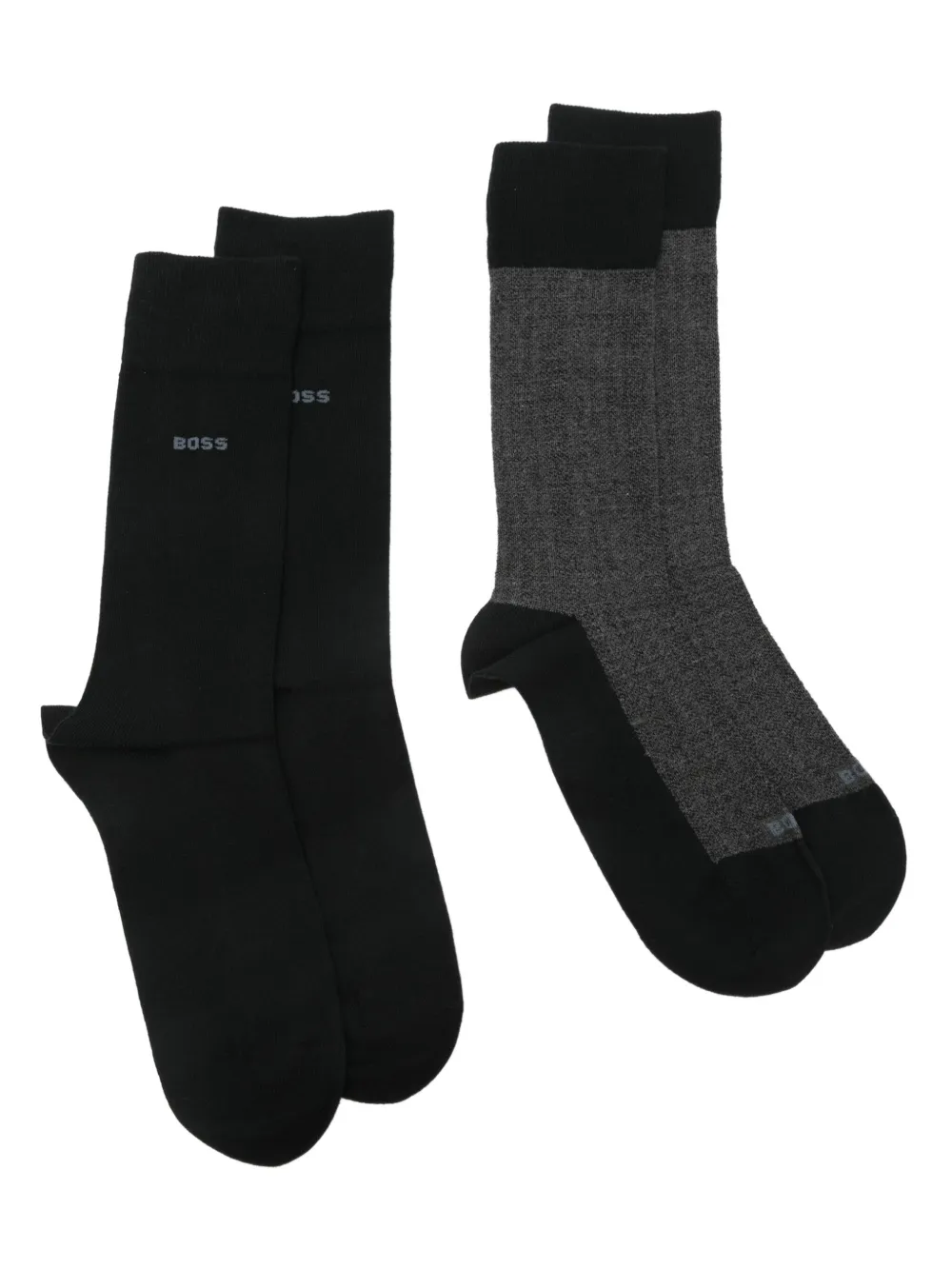 BOSS logo-detail socks (pack of two) | Black | Image 1