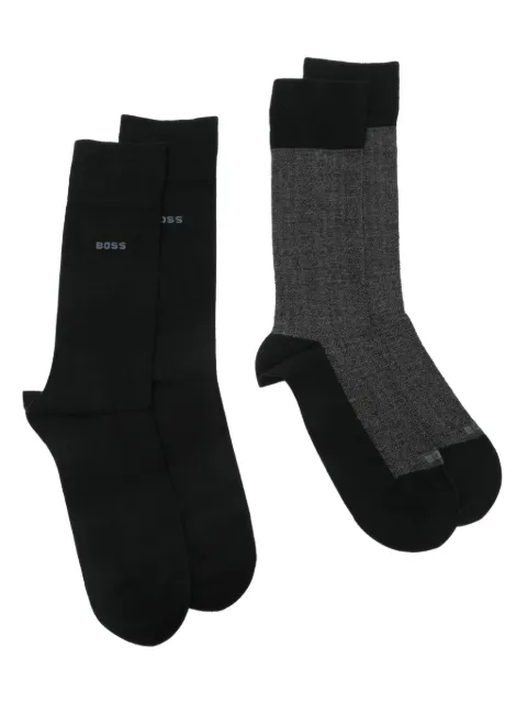 BOSS logo-detail socks (pack of two)