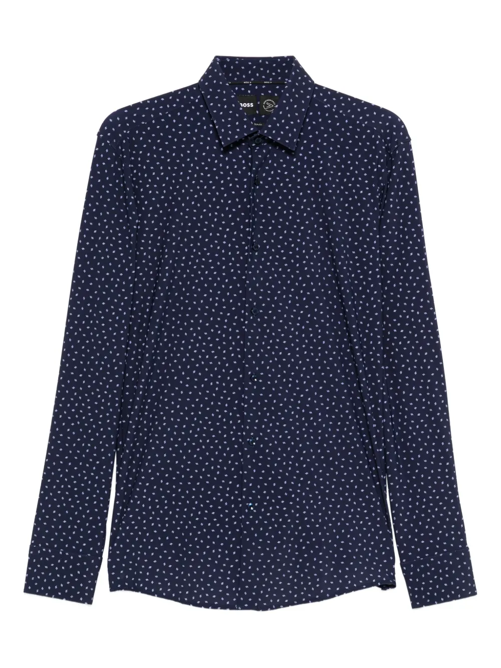 BOSS Overhemd met patroon en lange mouwen Blauw