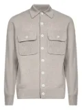 Brunello Cucinelli ribbed buttoned overshirt - Grey