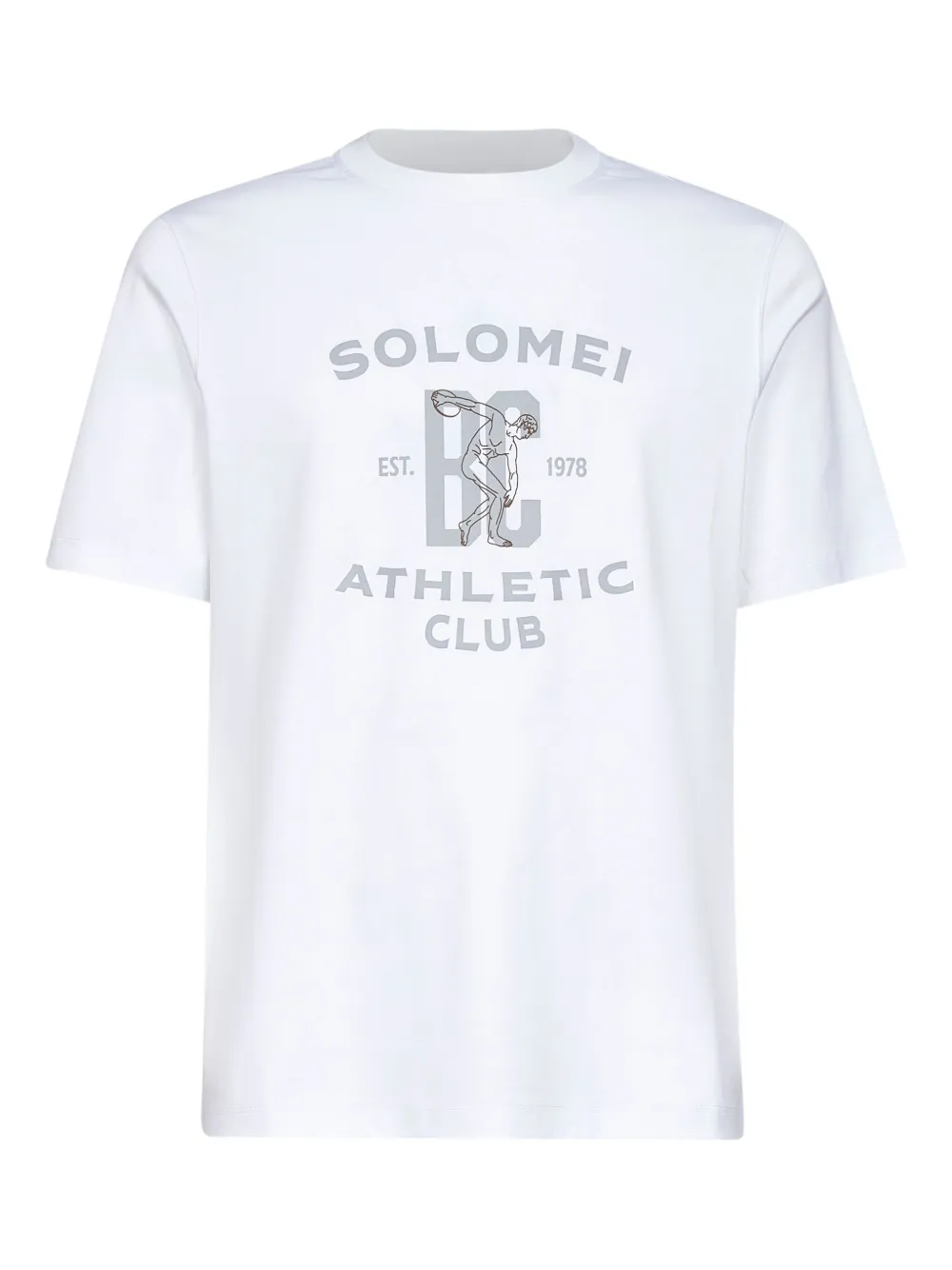 Brunello Cucinelli T-shirt met athletic club-print WHITE