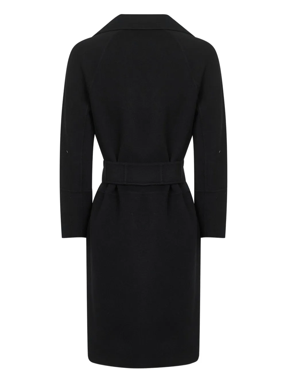 'S Max Mara belted lapel-collar coat Zwart