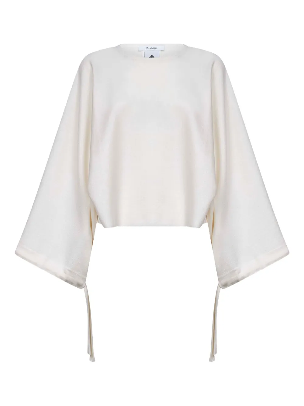 Max Mara batwing-sleeve crew-neck sweater - ホワイト Max Mara batwing-sleeve crew-neck sweater - ホワイト