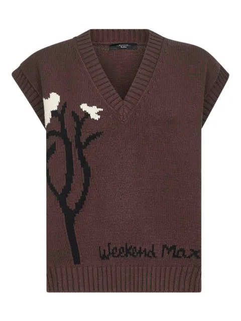 Weekend Max Mara flower-embellishment v-neck sweater