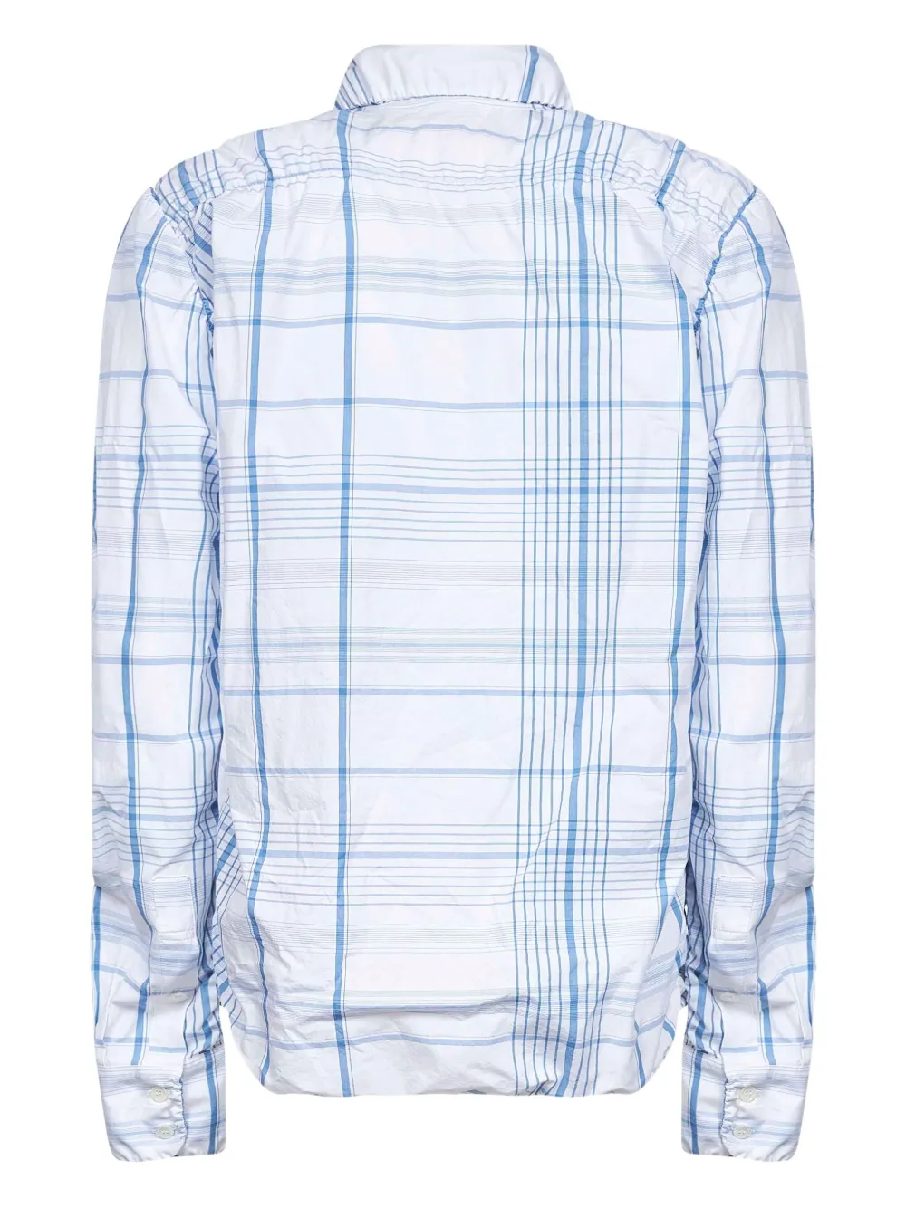 Marni Katoenen gesmockte geruite blouse Wit