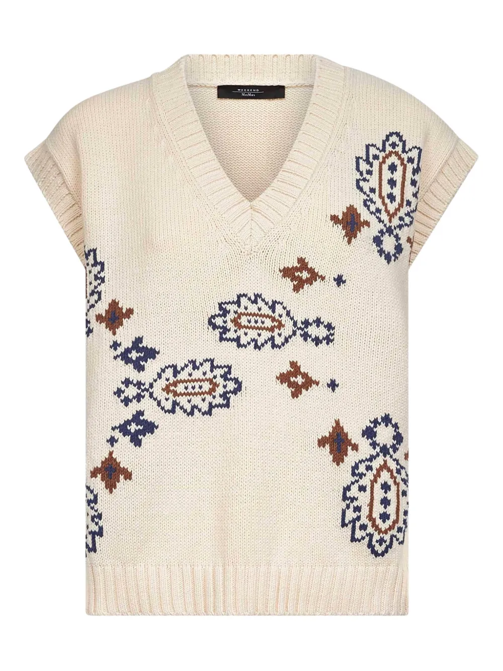 Weekend Max Mara Sweater met V-hals Beige