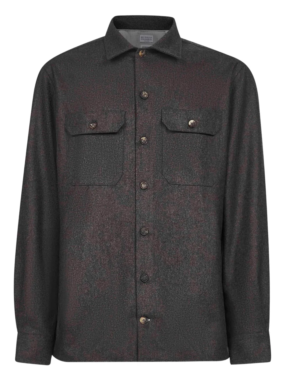 Brunello Cucinelli patch-pocket buttoned shirt - ブラウン Brunello Cucinelli patch-pocket buttoned shirt - ブラウン
