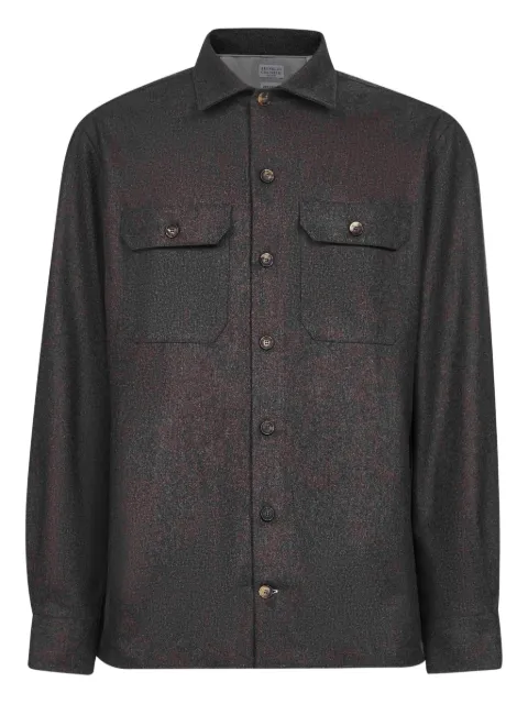 Brunello Cucinelli Camisa com bolso e abotoamento