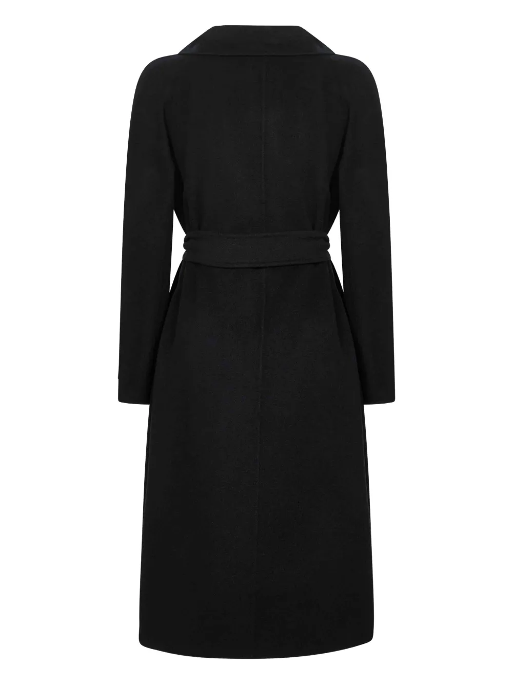 Max Mara lapel-collar belted coat Zwart