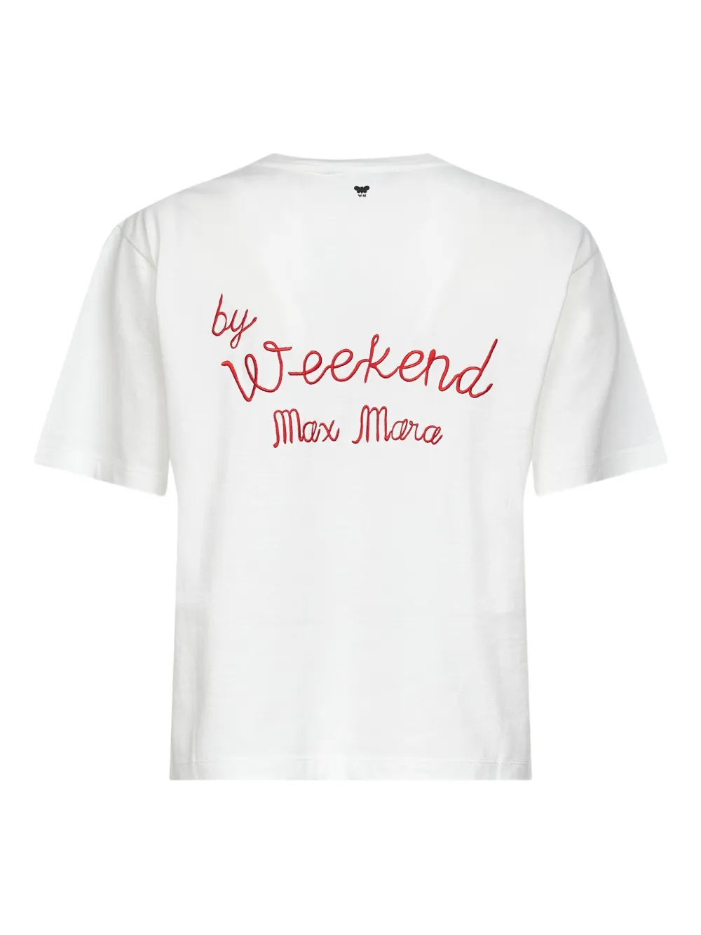 Weekend Max Mara Katoenen T-shirt met borduurwerk Wit