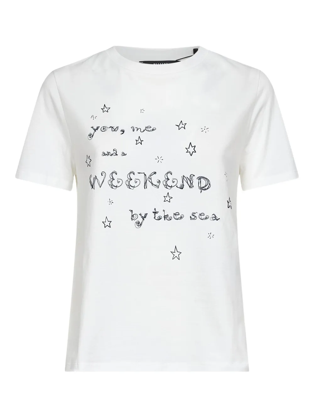 Weekend Max Mara Katoenen T-shirt met tekst Wit