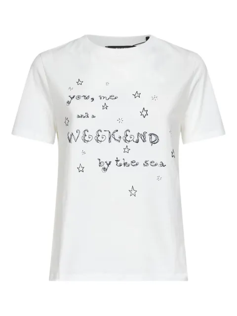 Weekend Max Mara lettering-print cotton t-shirt