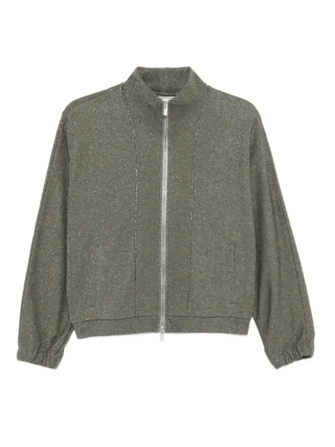 Peserico glitter zip-up sweatshirt