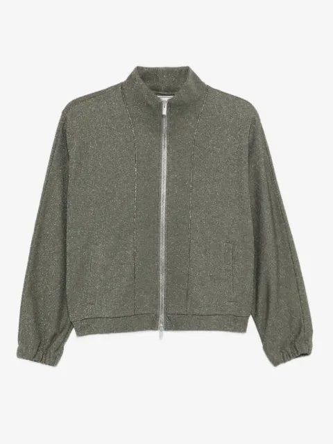 Peserico glitter zip-up sweatshirt
