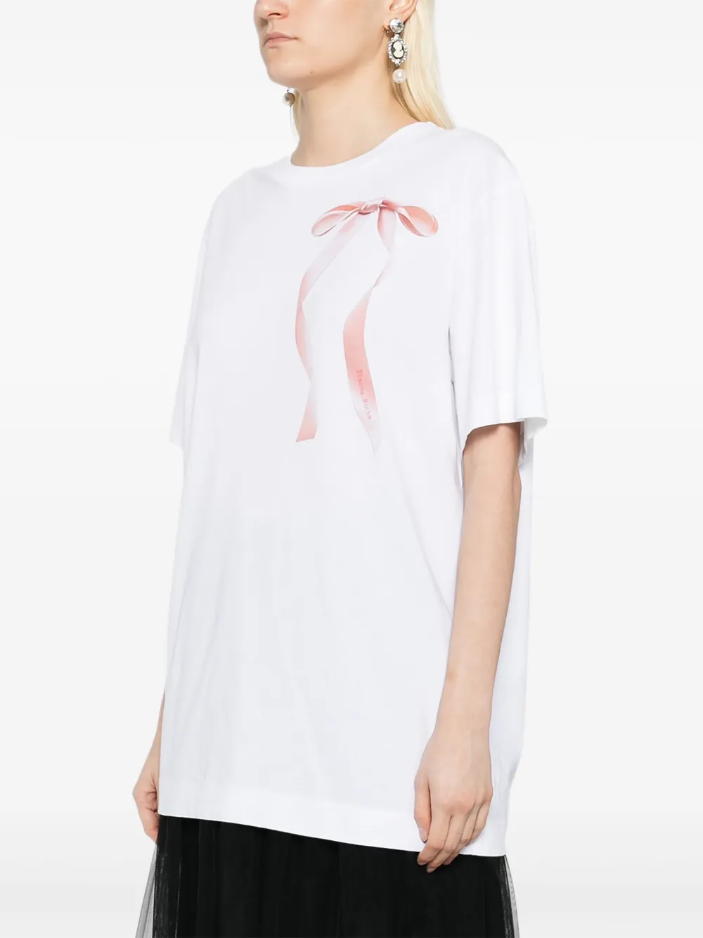 Simone Rocha Katoenen T-shirt met grafische print Wit