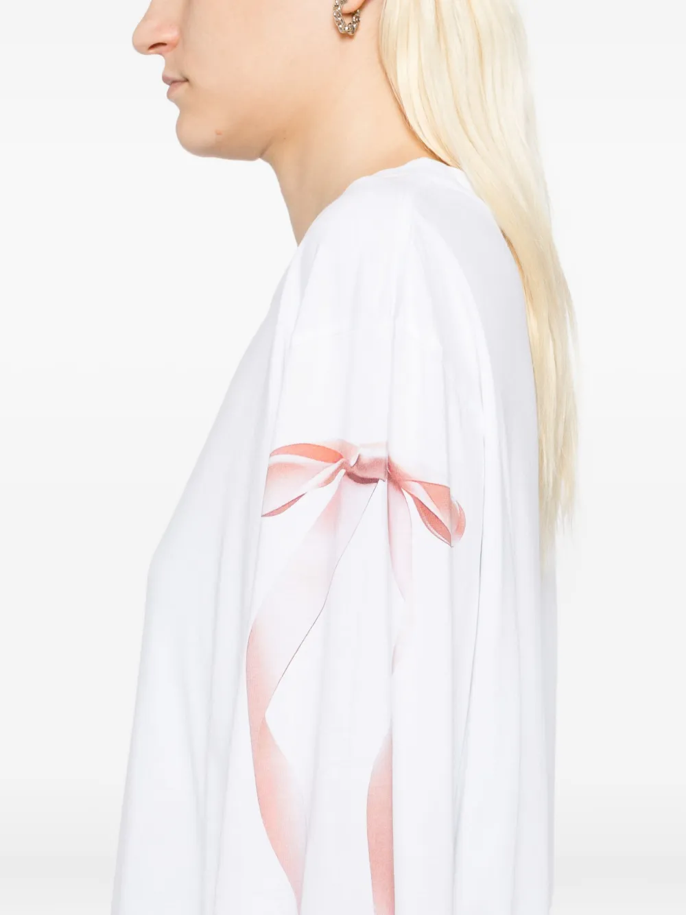 Simone Rocha T-shirt met lintprint Wit