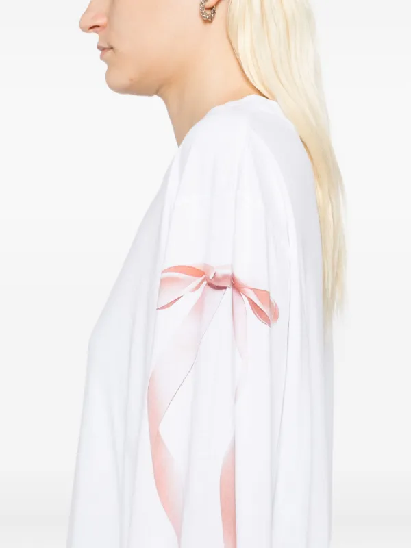 Simone Rocha リボンプリント Tシャツ | ホワイト | FARFETCH JP