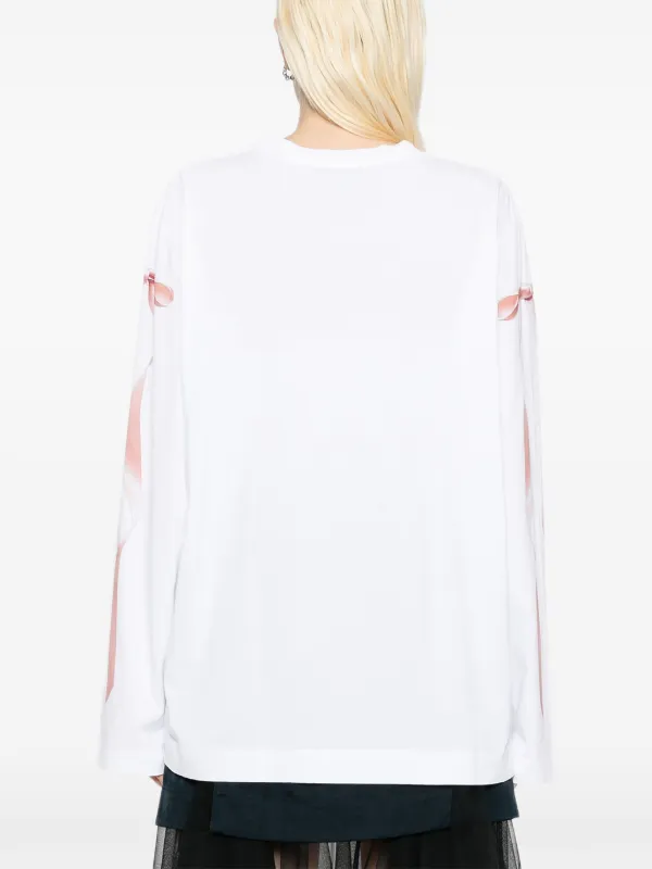 Simone Rocha リボンプリント Tシャツ | ホワイト | FARFETCH JP