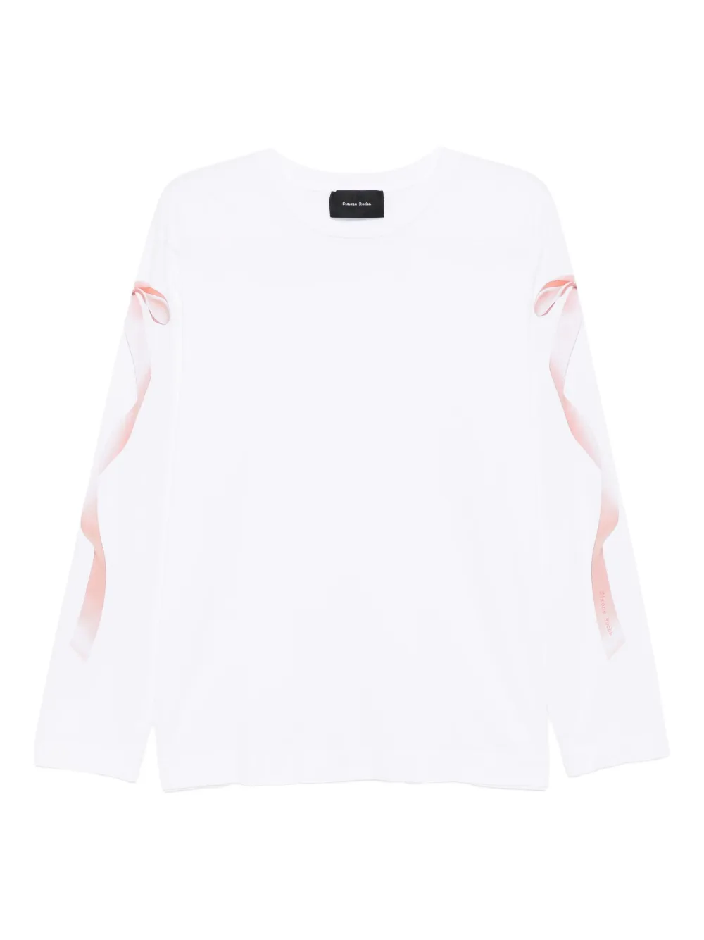 Simone Rocha T-shirt met lintprint Wit