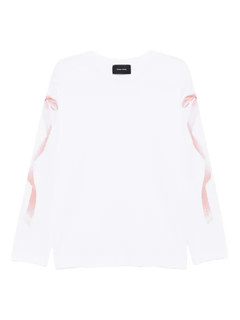 Simone Rocha ribbon bow-printed long-sleeves T-shirt