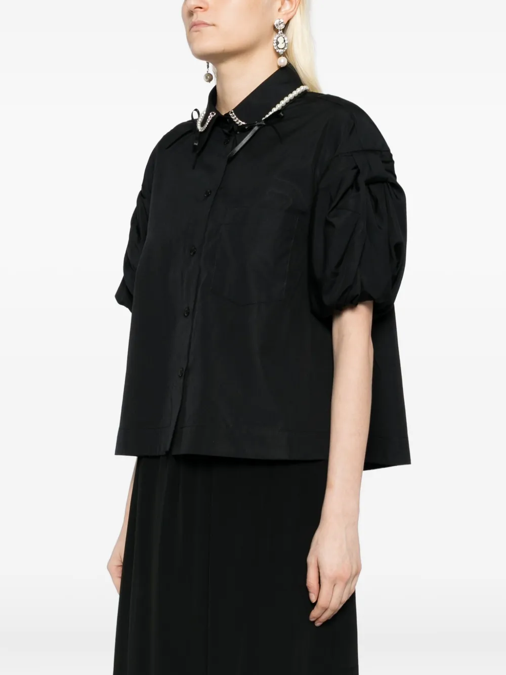 Simone Rocha Katoenen overhemd Zwart