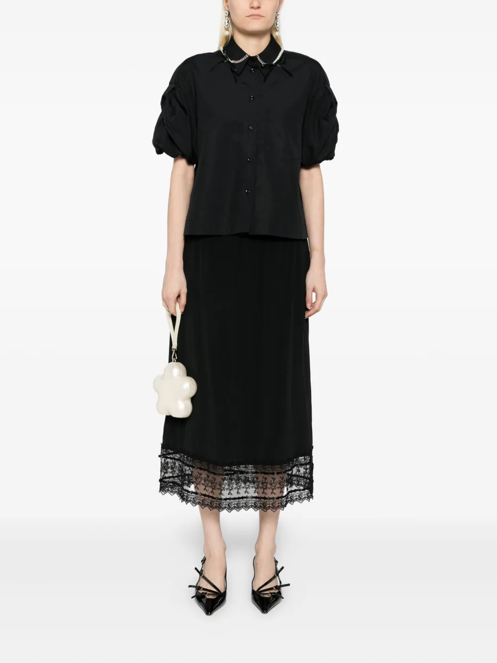 Simone Rocha Katoenen overhemd Zwart