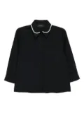 Simone Rocha pearl-chain cotton shirt - Black