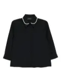 Simone Rocha pearl-chain cotton shirt - Black