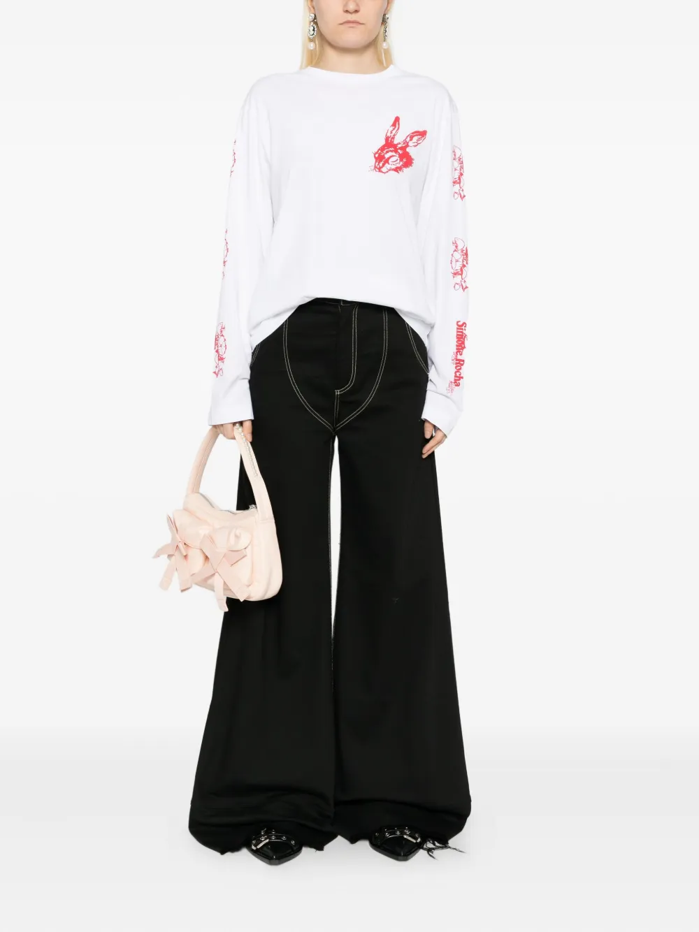Simone Rocha Cotton T-shirt In White