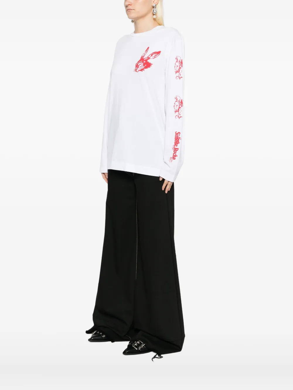 Simone Rocha Cotton T-shirt In White