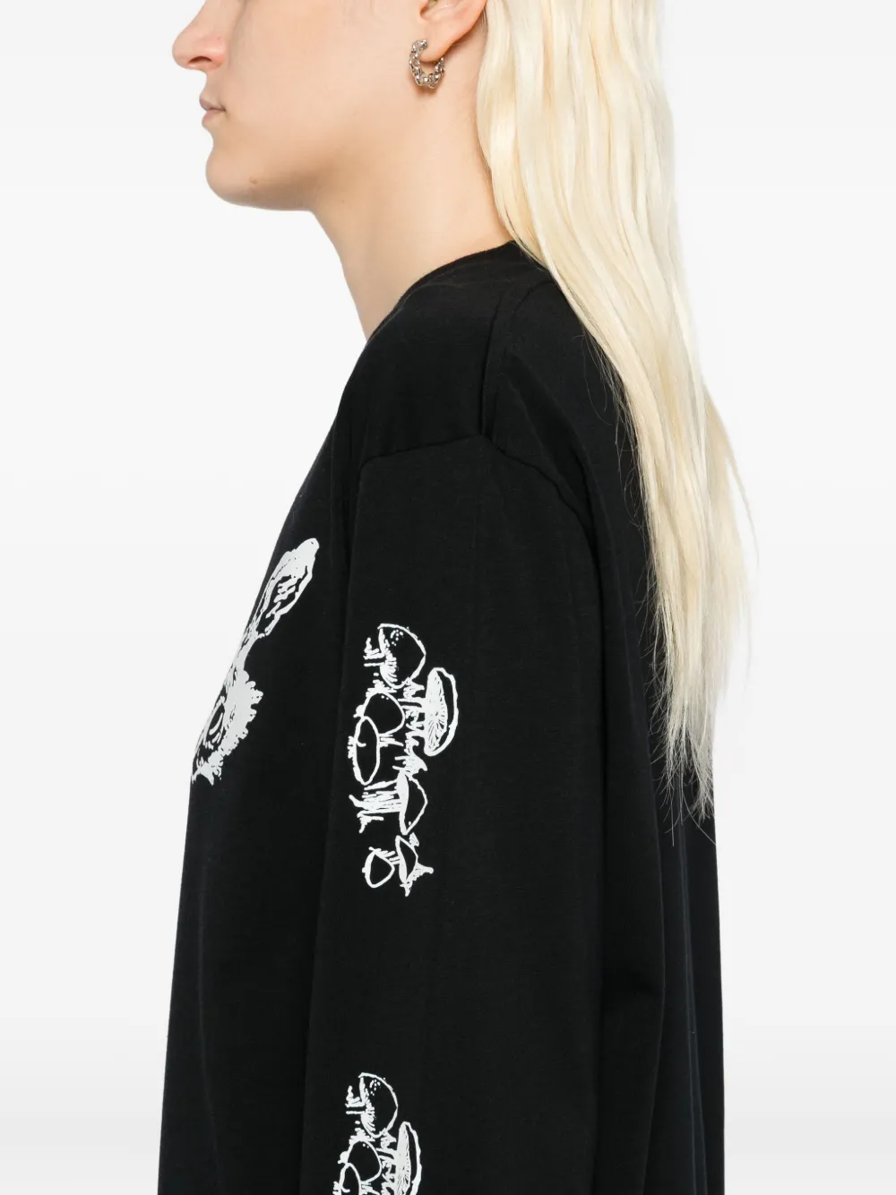 Simone Rocha T-shirt met schildpadschild-design Zwart