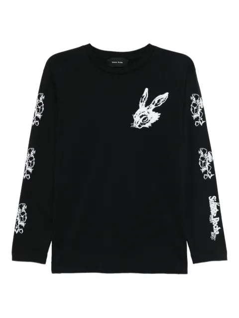 Simone Rocha playera con estampado de carey y liebre
