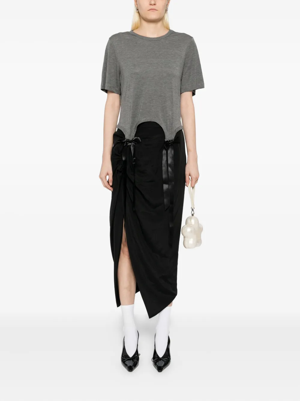 Simone Rocha Lyocell T-shirt Grijs