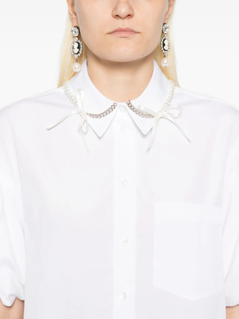 Simone Rocha Blouse met pofmouwen Wit