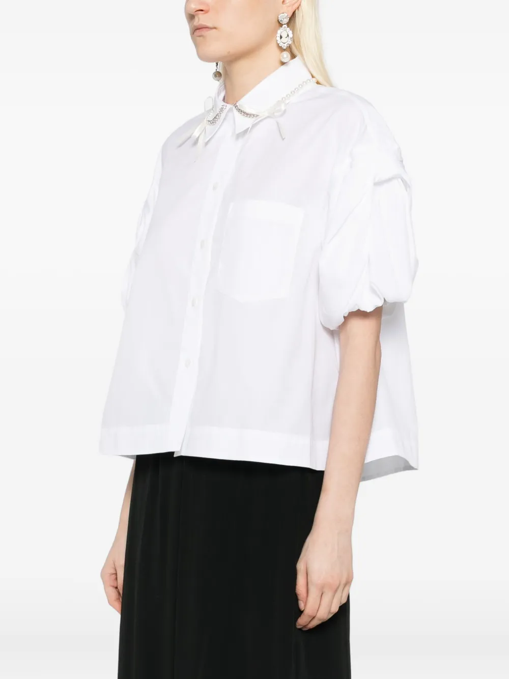 Simone Rocha Blouse met pofmouwen Wit