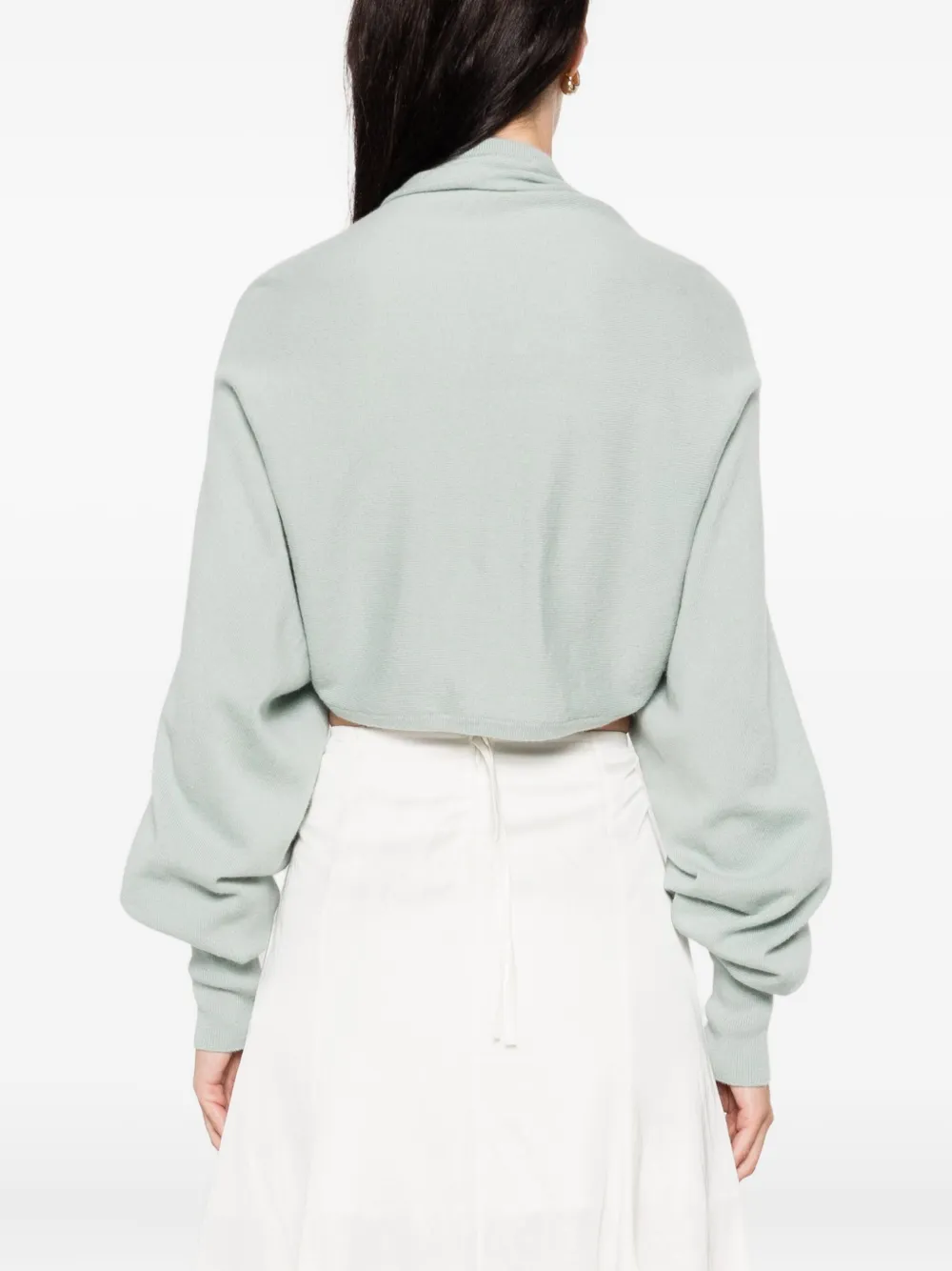 Alberta Ferretti button-fastening cropped cardigan Groen