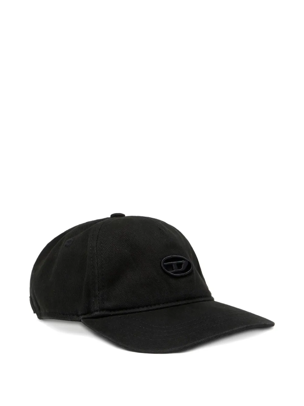 Diesel Honkbalpet met geborduurd logo Zwart