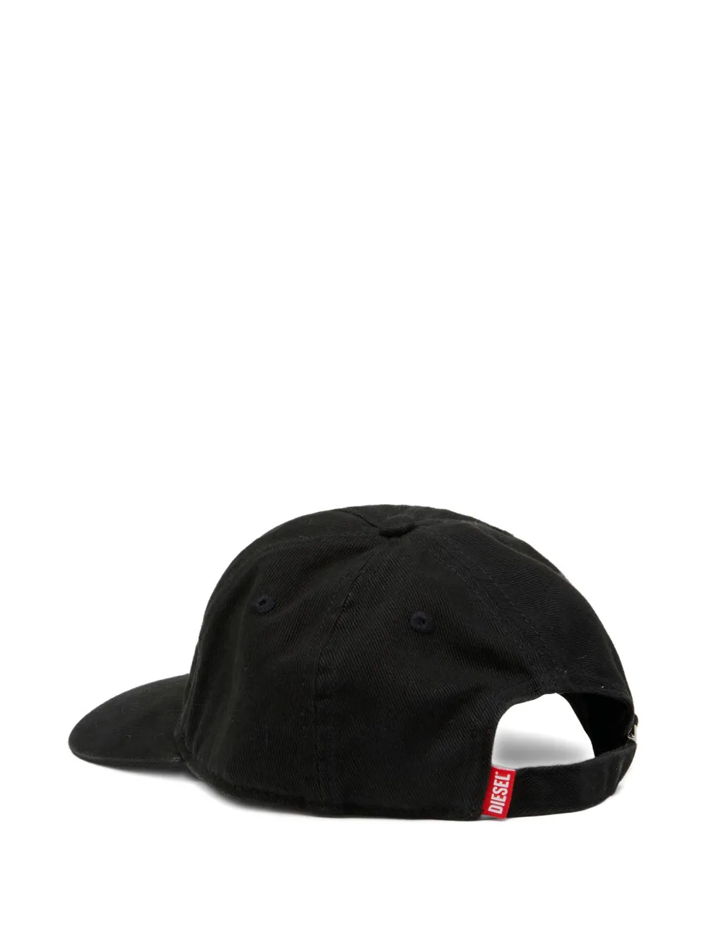 Diesel Honkbalpet met geborduurd logo Zwart