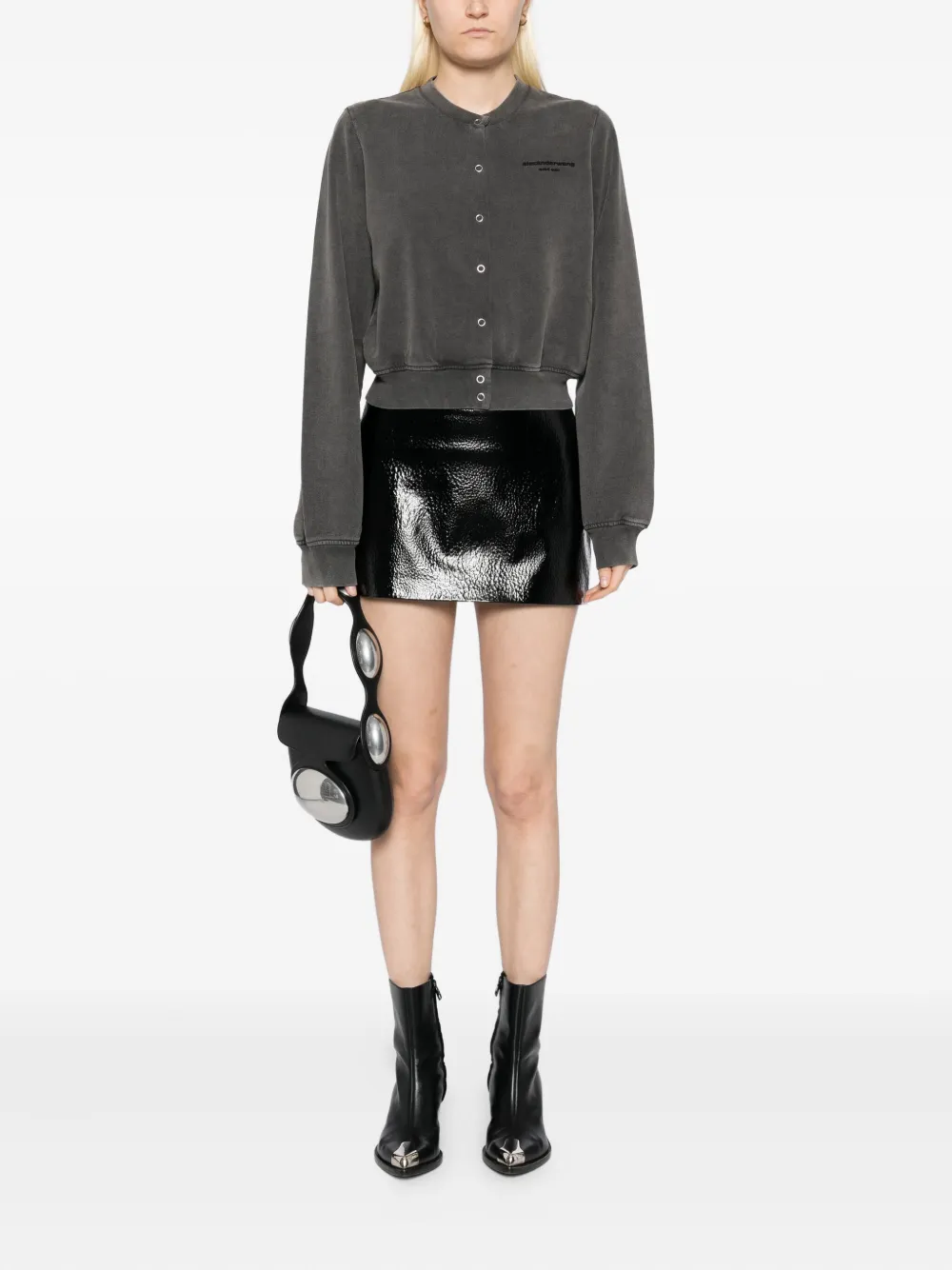 Alexander Wang logo-printed jacket Grijs