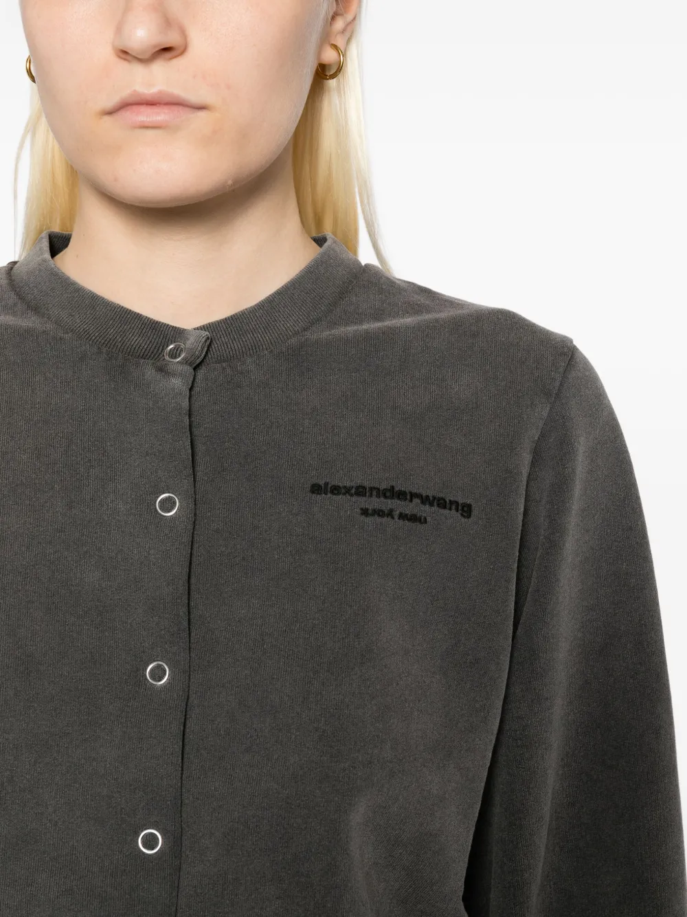 Alexander Wang logo-printed jacket Grijs