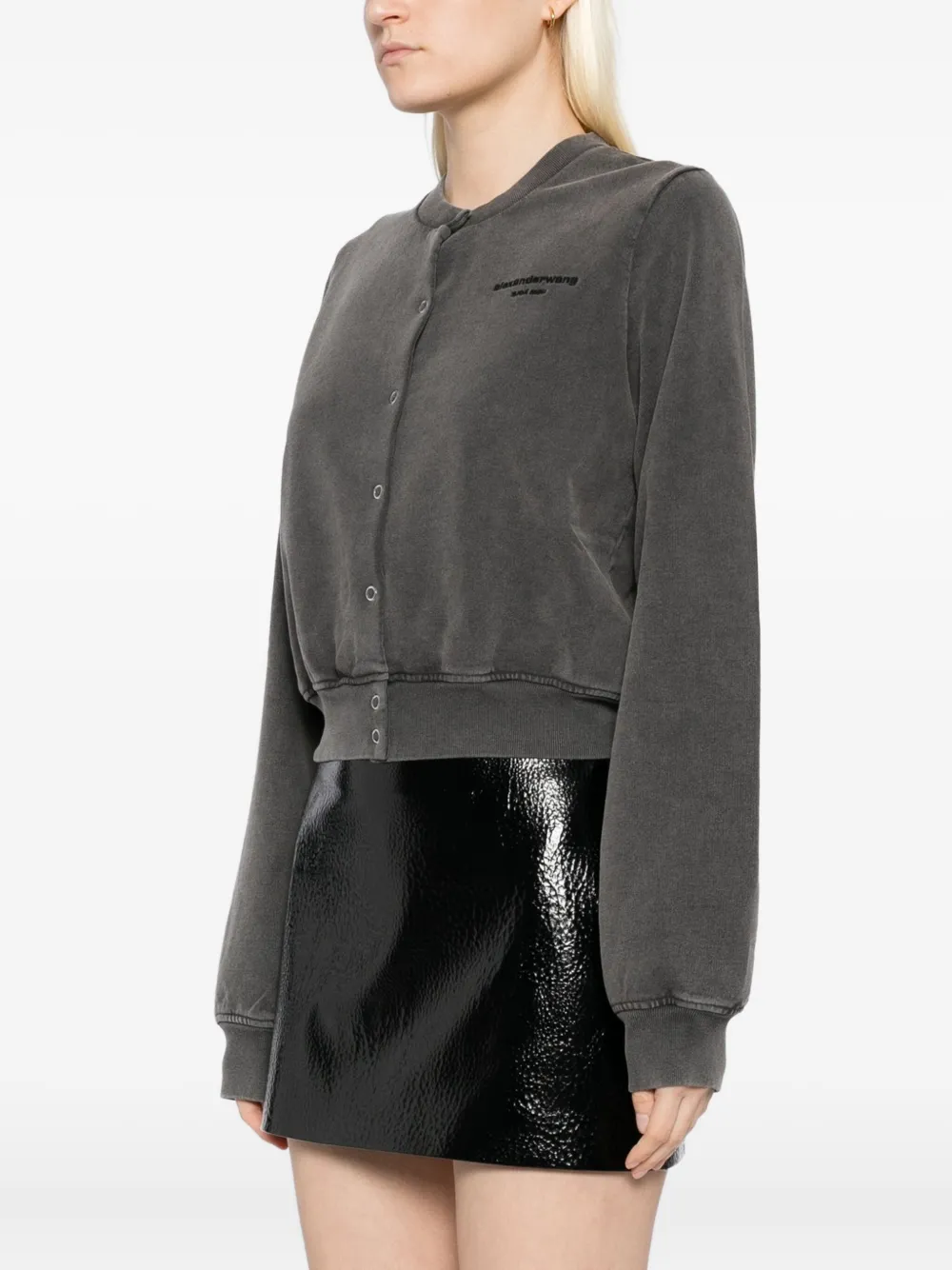 Alexander Wang logo-printed jacket Grijs
