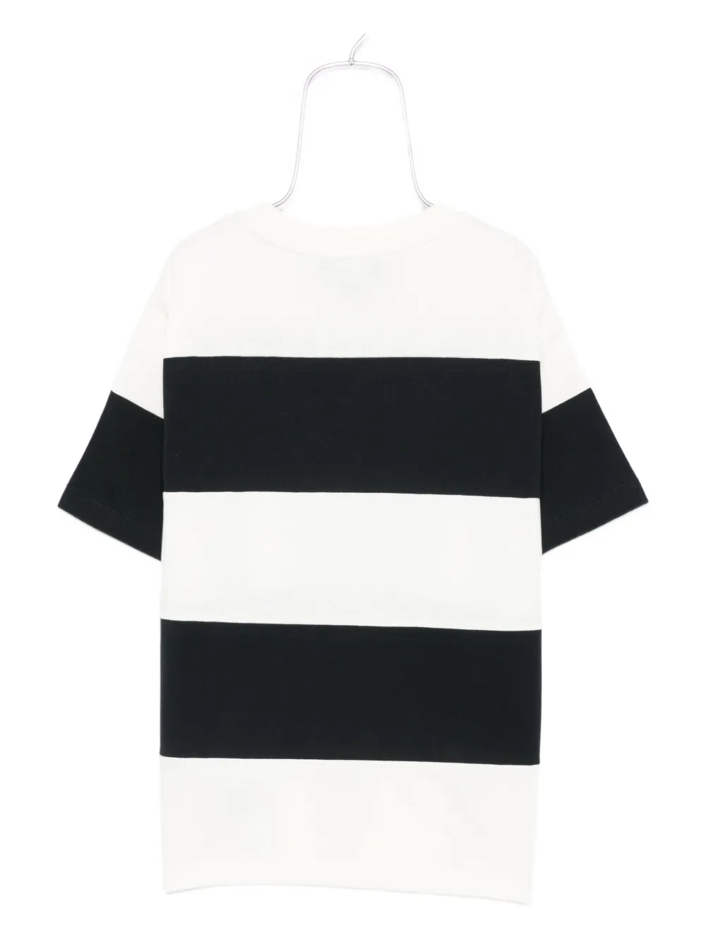 Emporio Armani Kids striped logo-embroidered t-shirt Zwart