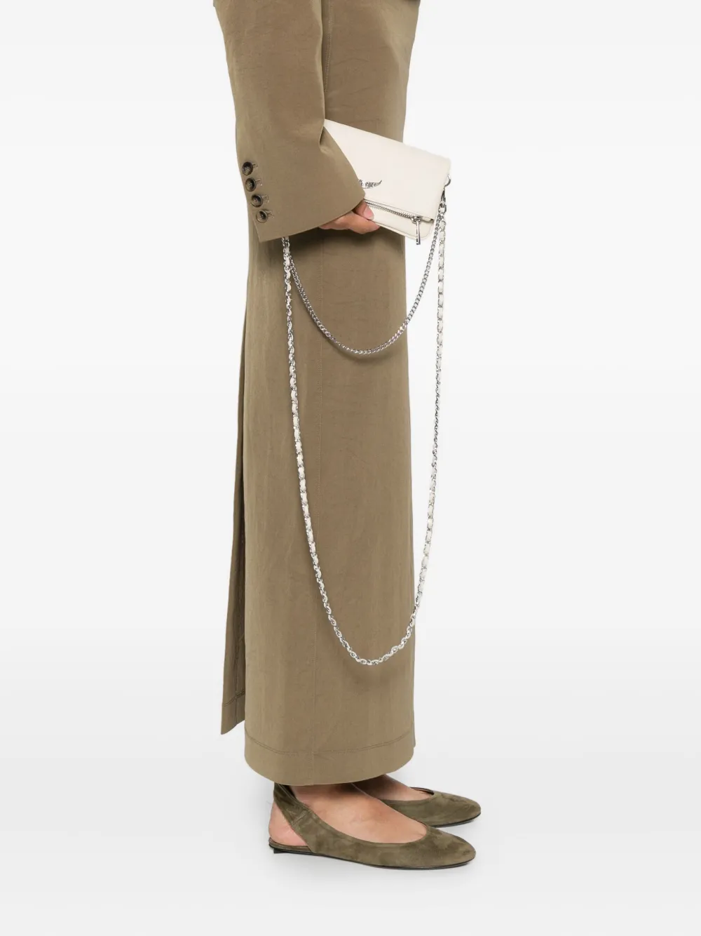 Zadig&Voltaire Rock Nano mini-tas met ritssluiting Beige