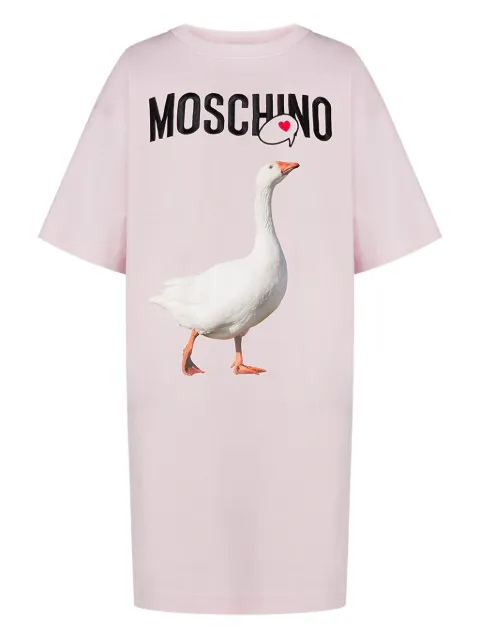 Moschino goose-print mini T-shirt dress