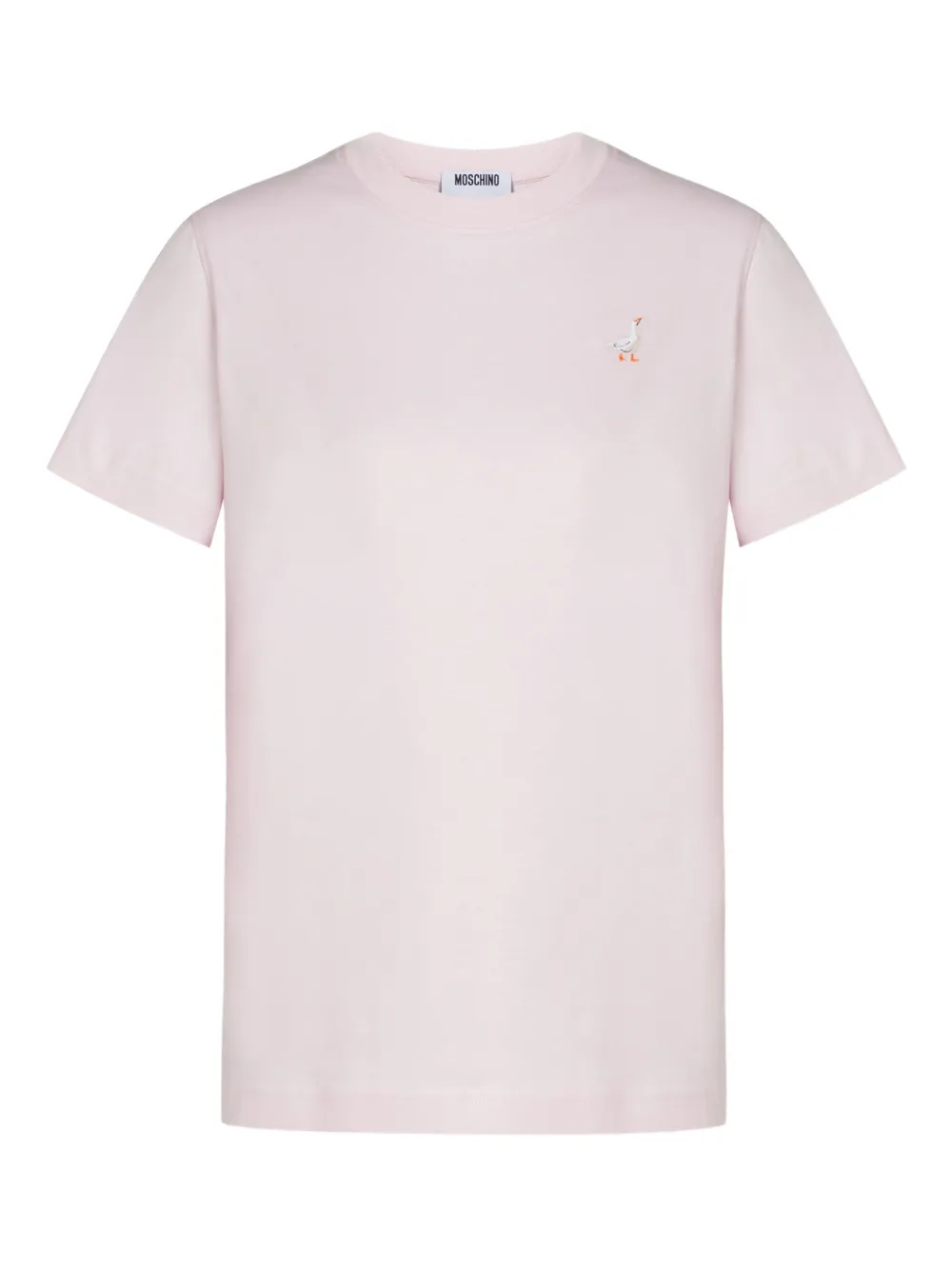 Moschino T-shirt met geborduurde gans Roze