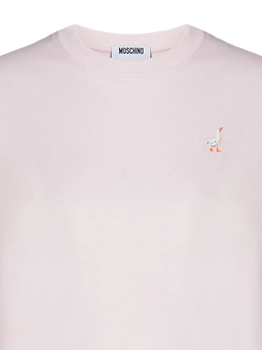 Moschino T-shirt met geborduurde gans Roze