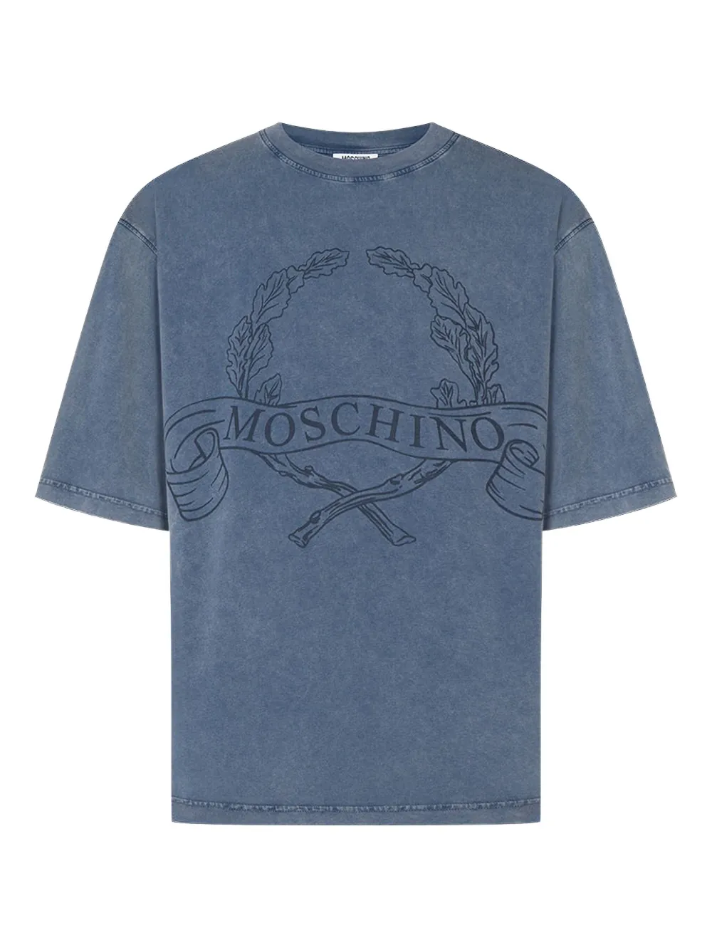 Moschino T-shirt met borduurwerk Blauw