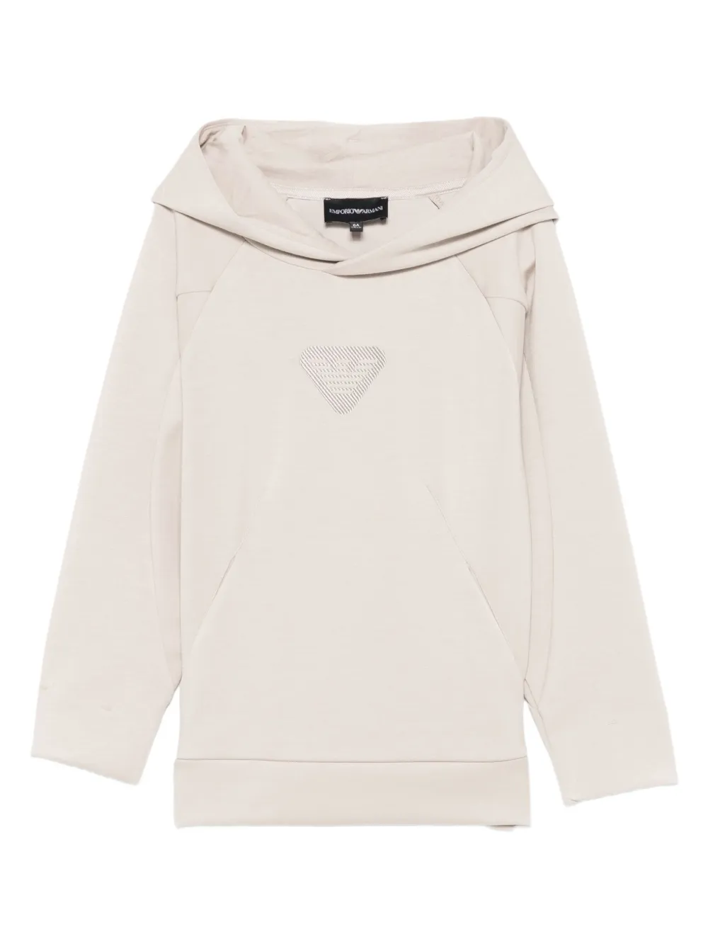 Emporio Armani Kids triangle-logo hoodie | Neutrals | Image 1